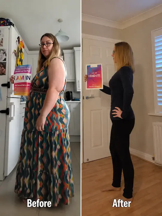 Customer before and after transformation on The New You Plan