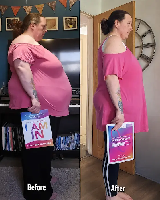 Customer before and after transformation on The New You Plan