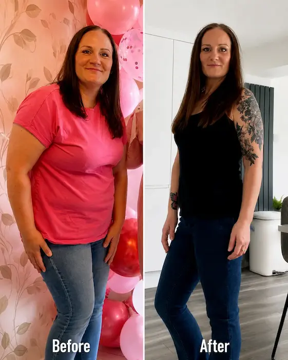 Customer before and after transformation on The New You Plan